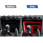 Carbon Fiber Car CD Player Console C Version Decorative Sticker for Nissan GTR R35 2008-2016, Left Driving, CD Player Console C Version