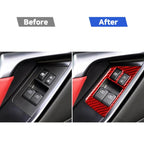2 PCS / Set Carbon Fiber Car Window Lift Defogger Button Decorative Sticker for Nissan GTR R35 2008-2016, Left Driving, Window Lift Defogger Button, Left Driving