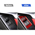 2 PCS / Set Carbon Fiber Car Window Lift Defogger Button Decorative Sticker for Nissan GTR R35 2008-2016, Right Driving, Window Lift Defogger Button, Right Driving