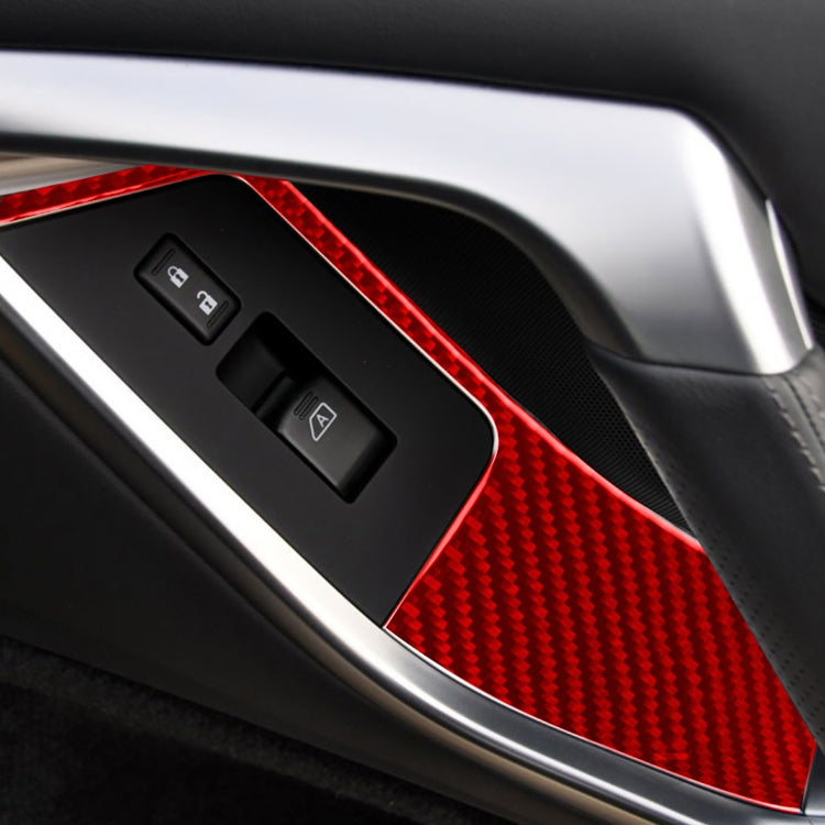 Carbon Fiber Car Window Lift Defogger Panel Sticker for Nissan GTR R35 2008-2016, Left and Right Driving Universal, Window Lift Defogger Panel