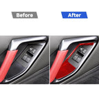 Carbon Fiber Car Window Lift Defogger Panel Sticker for Nissan GTR R35 2008-2016, Left and Right Driving Universal, Window Lift Defogger Panel