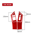 4 PCS / Set Carbon Fiber Car Window Lift Buttons Panel Sticker for Nissan GTR R35 2008-2016, Left Driving, Window Lift Buttons Panel , Left Driving