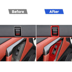6 PCS / Set Carbon Fiber Car Window Lift Button Door Lock Decorative Sticker for Nissan GTR R35 2008-2016, Right Driving, Window Lift Button Door Lock, Right Driving