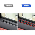 4 PCS / Set Carbon Fiber Car Door Horn + Window Air Outlet Decorative Sticker for Nissan GTR R35 2008-2016, Left and Right Driving Universal, Door Horn + Window Air Outlet