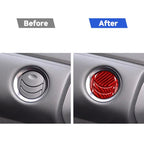 5 PCS / Set Carbon Fiber Car Central Air Outlet Decorative Sticker for Nissan GTR R35 2008-2016, Left and Right Driving Universal, Central Air Outlet, 5 PCS