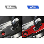 Carbon Fiber Car Gear Shift Panel Decorative Sticker for Nissan GTR R35 2008-2016, Left and Right Driving Universal, Gear Shift Panel