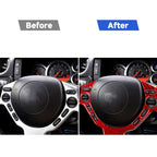 Carbon Fiber Car Steering Wheel Buttons Decorative Sticker for Nissan GTR R35 2008-2016, Left and Right Driving Universal, Steering Wheel Buttons