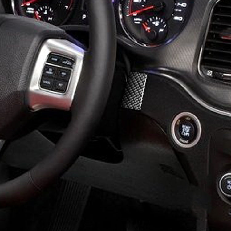 Carbon Fiber Car Headlight Panel Decorative Sticker for Dodge Challenger 2015 to Now, Left Driving, Headlight Panel