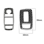Carbon Fiber Car Window Lift Button Decorative Sticker for Dodge Challenger 2015 to Now, Left Driving, Window Lift Button