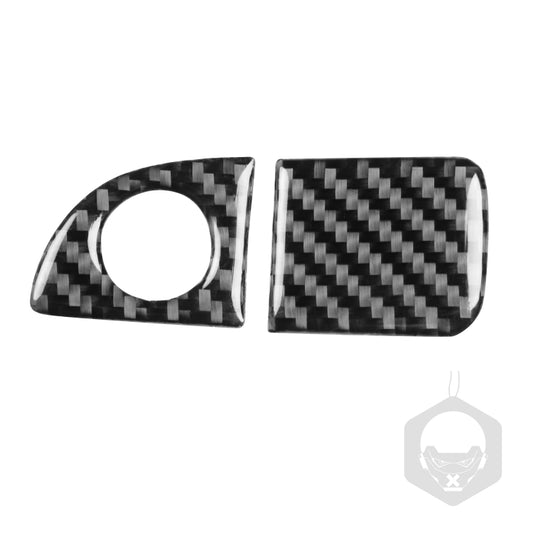 Carbon Fiber Car Co-pilot Storage Handle Decorative Sticker for Dodge Challenger 2015 to Now, Left Driving, Co-pilot Storage Handle