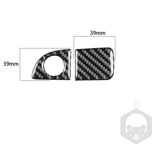 Carbon Fiber Car Co-pilot Storage Handle Decorative Sticker for Dodge Challenger 2015 to Now, Left Driving, Co-pilot Storage Handle