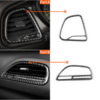 Carbon Fiber Car Instrument Left Right Air Outlet Decorative Sticker for Dodge Challenger 2015 to Now, Left Driving, Instrument Left Right Air Outlet