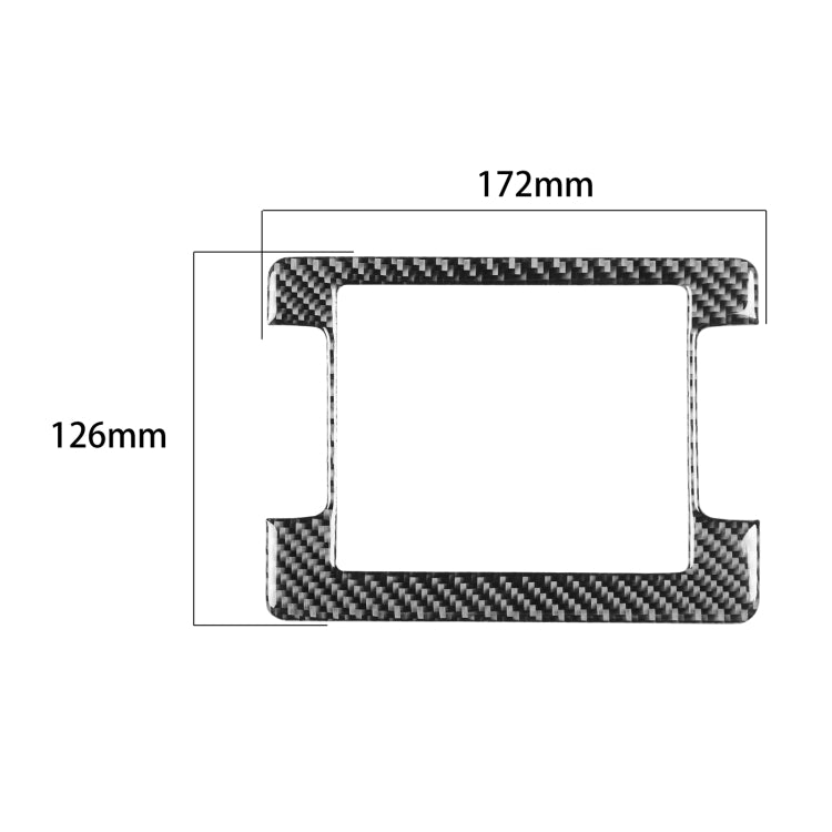Carbon Fiber Car Navigation Frame Decorative Sticker for Dodge Challenger 2015 to Now, Left Driving, Navigation Frame