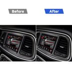 4 PCS / Set Carbon Fiber Car Central Control Instrument Set Decorative Sticker for Dodge Challenger 2015 to Now, Left Driving, Central Control Instrument Set