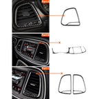 4 PCS / Set Carbon Fiber Car Central Control Instrument Set Decorative Sticker for Dodge Challenger 2015 to Now, Left Driving, Central Control Instrument Set