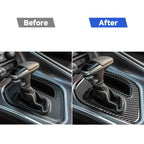Carbon Fiber Car Gear Panel Decorative Sticker for Dodge Challenger 2015 to Now, Left Driving, Gear Panel