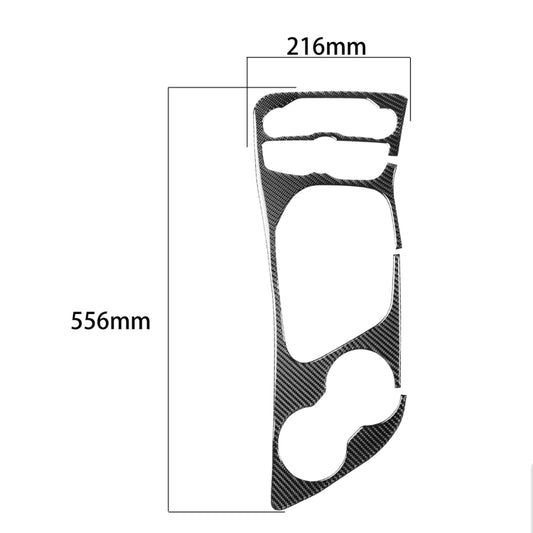 Carbon Fiber Car Central Control Gear Frame Decorative Sticker for Dodge Challenger 2015 to Now, Left Driving, Central Control Gear Frame
