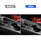 Carbon Fiber Car Central Control Gear Side Decorative Sticker for Dodge Challenger 2015 to Now, Left Driving, Central Control Gear Side