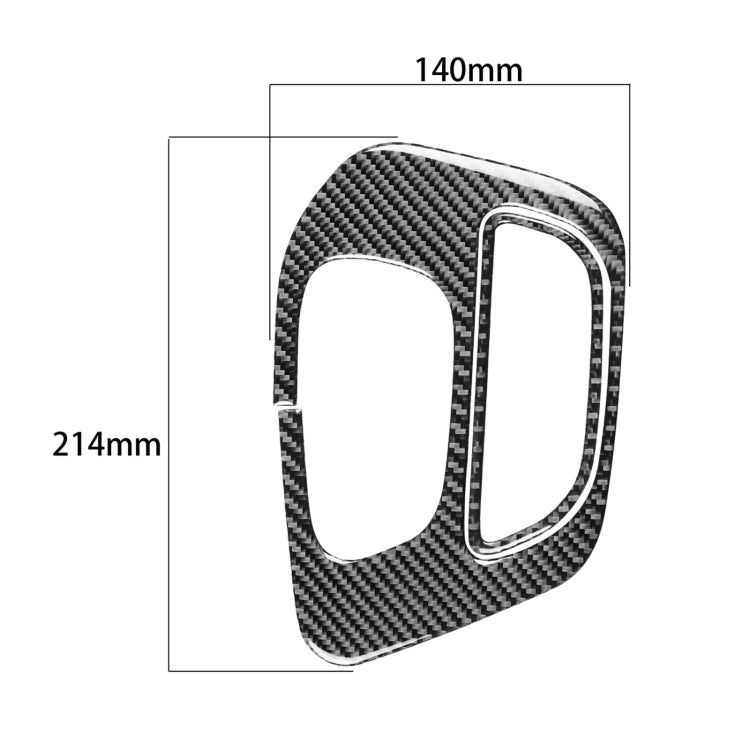 2 PCS / Set Carbon Fiber Car Gear Storage Box Decorative Sticker for Dodge Challenger 2015 to Now, Left Driving, Gear Storage Box