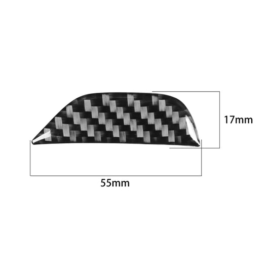 Carbon Fiber Car Central Control Armrest Storage Button Decorative Sticker for Dodge Challenger 2015 to Now, Left Driving, Central Control Armrest Storage Button
