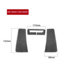 3 PCS / Set Carbon Fiber Car Seat Belt Panel Decorative Sticker for Dodge Challenger 2015 to Now, Left Driving, Seat Belt Panel