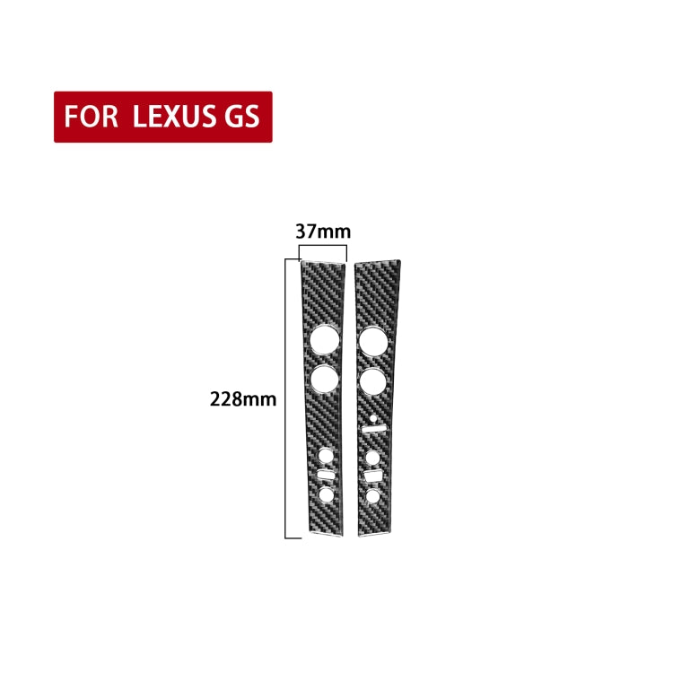 2 PCS / Set Carbon Fiber Car Central Control Panel A Version Decorative Sticker for Lexus GS 2006-2011,Left and Right Drive Universal, Central Control Panel A Version