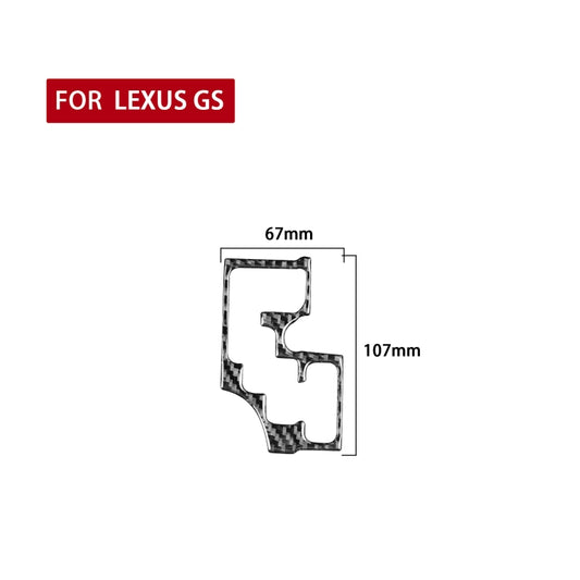 Carbon Fiber Car Gear Panel Inner Frame A Version Decorative Sticker for Lexus GS 2006-2011,Right Drive, Gear Panel Inner Frame A Version,Right Drive