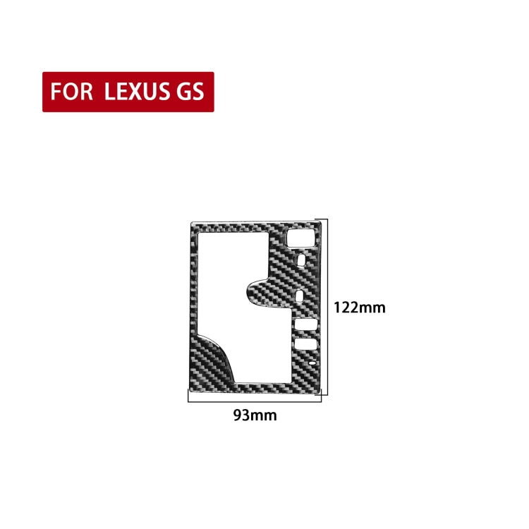 Carbon Fiber Car Gear Panel Outside Frame A Version Decorative Sticker for Lexus GS 2006-2011,Right Drive, Gear Panel Outside Frame A Version,Right Drive