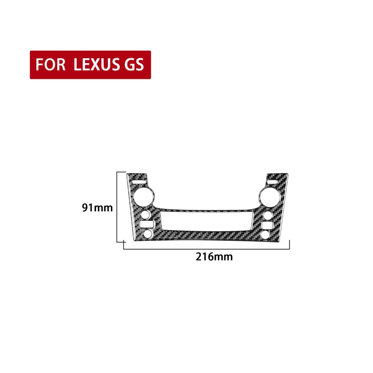 Carbon Fiber Car CD Panel B Version Decorative Sticker for Lexus GS 2006-2011,Left and Right Drive Universal, CD Panel B Version