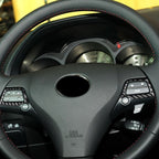 2 PCS / Set Carbon Fiber Car Steering Wheel Button A Version Decorative Sticker for Lexus GS 2006-2011,Left and Right Drive Universal, Steering Wheel Button A Version