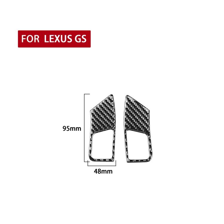 2 PCS / Set Carbon Fiber Car Steering Wheel Button B Version Decorative Sticker for Lexus GS 2006-2011,Left and Right Drive Universal, Steering Wheel Button B Version