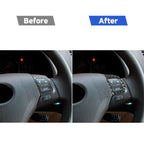 2 PCS / Set Carbon Fiber Car Steering Wheel Button B Version Decorative Sticker for Lexus GS 2006-2011,Left and Right Drive Universal, Steering Wheel Button B Version