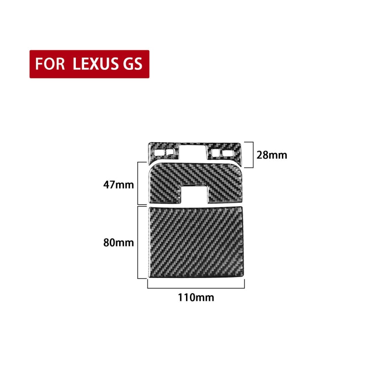 3 PCS / Set Carbon Fiber Car Trunk Switch Panel Decorative Sticker for Lexus GS 2006-2011,Left and Right Drive Universal, Trunk Switch Panel
