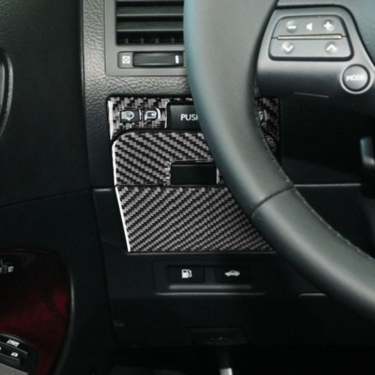 3 PCS / Set Carbon Fiber Car Trunk Switch Panel Decorative Sticker for Lexus GS 2006-2011,Left and Right Drive Universal, Trunk Switch Panel