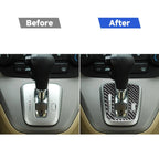 Carbon Fiber Car Gear Indicator Frame Decorative Sticker for Honda CRV 2007-2011,Left Drive, Gear Indicator Frame,Left Drive