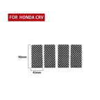4 PCS / Set Carbon Fiber Car Inner Armrest Gasket Decorative Sticker for Honda CRV 2007-2011,Left and Right Drive Universal, Inner Armrest Gasket