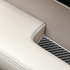 4 PCS / Set Carbon Fiber Car Inner Armrest Gasket Decorative Sticker for Honda CRV 2007-2011,Left and Right Drive Universal, Inner Armrest Gasket