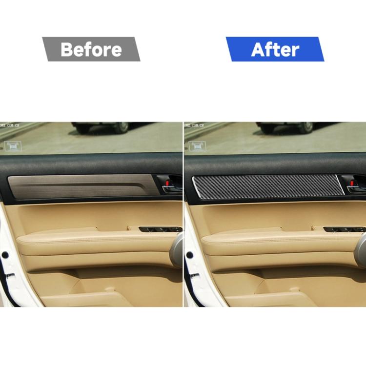 4 PCS / Set Carbon Fiber Car Interior Door Panel Trim Decorative Sticker for Honda CRV 2007-2011,Left and Right Drive Universal, Interior Door Panel Trim
