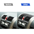 3 PCS / Set Carbon Fiber Car Central Control Air Outlet Panel Decorative Sticker for Honda CRV 2007-2011,Left and Right Drive Universal, Central Control Air Outlet Panel