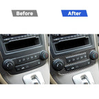 2 PCS / Set Carbon Fiber Car Central Control CD Volume Switch Frame Decorative Sticker for Honda CRV 2007-2011,Left and Right Drive Universal, Central Control CD Volume Switch Frame