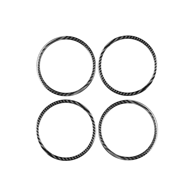 4 PCS / Set Carbon Fiber Car Door Horn Ring Decorative Sticker for Honda CRV 2007-2011,Left and Right Drive Universal, Door Horn Ring