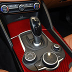 3 PCS / Set Carbon Fiber Car Gear Box Panel Decorative Sticker for Alfa Romeo Giulia 2017-2019,Left Drive, Gear Box Panel,Left Drive