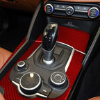 3 PCS / Set Carbon Fiber Car Gear Box Panel Decorative Sticker for Alfa Romeo Giulia 2017-2019,Right Drive, Gear Box Panel,Right Drive