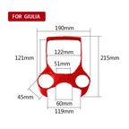 Carbon Fiber Car Gear Panel Decorative Sticker for Alfa Romeo Giulia 2017-2019,Left and Right Drive Universal, Gear Panel