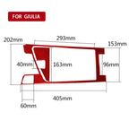 2 PCS / Set Carbon Fiber Car Armrest Box Frame Decorative Sticker for Alfa Romeo Giulia 2017-2019,Left Drive, Armrest Box Frame,Left Drive