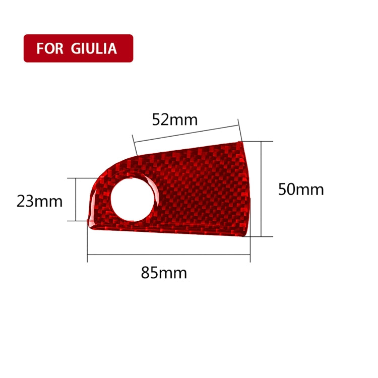 Carbon Fiber Car Co-pilot Storage Decorative Sticker for Alfa Romeo Giulia 2017-2019,Left Drive, Co-pilot Storage,Left Drive