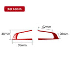 2 PCS / Set Carbon Fiber Car Steering Wheel Button Panel Decorative Sticker for Alfa Romeo Giulia 2017-2019,Left and Right Drive Universal, Steering Wheel Button Panel