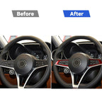 2 PCS / Set Carbon Fiber Car Steering Wheel Button Panel Decorative Sticker for Alfa Romeo Giulia 2017-2019,Left and Right Drive Universal, Steering Wheel Button Panel