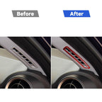2 PCS / Set Carbon Fiber Car A-pillar Air Outlet Panel Decorative Sticker for Alfa Romeo Giulia 2017-2019,Left and Right Drive Universal, A-pillar Air Outlet Panel