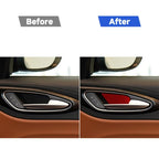 4 PCS / Set Carbon Fiber Car Inner Door Bowl Decorative Sticker for Alfa Romeo Giulia 2017-2019,Left and Right Drive Universal, Inner Door Bowl